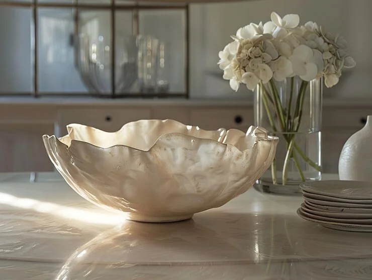 White Scalloped Bowls