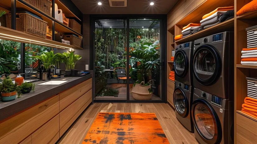 Interior Glass Laundry Room Door